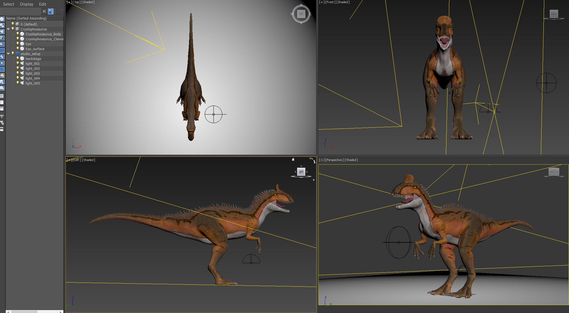 Cryolophosaurus cryolophosauro model - TurboSquid 1590950