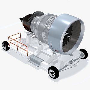aircraft engine transport device 3d model