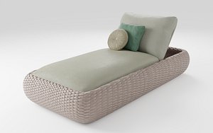 3D Soft chaise lounge in modern style