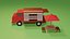 street food truck low poly