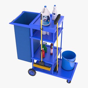 Cleaning Cart - Blue model