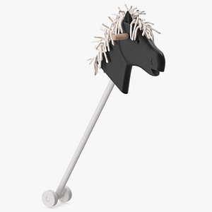 3D Hobby Horse Nursery Toy Black