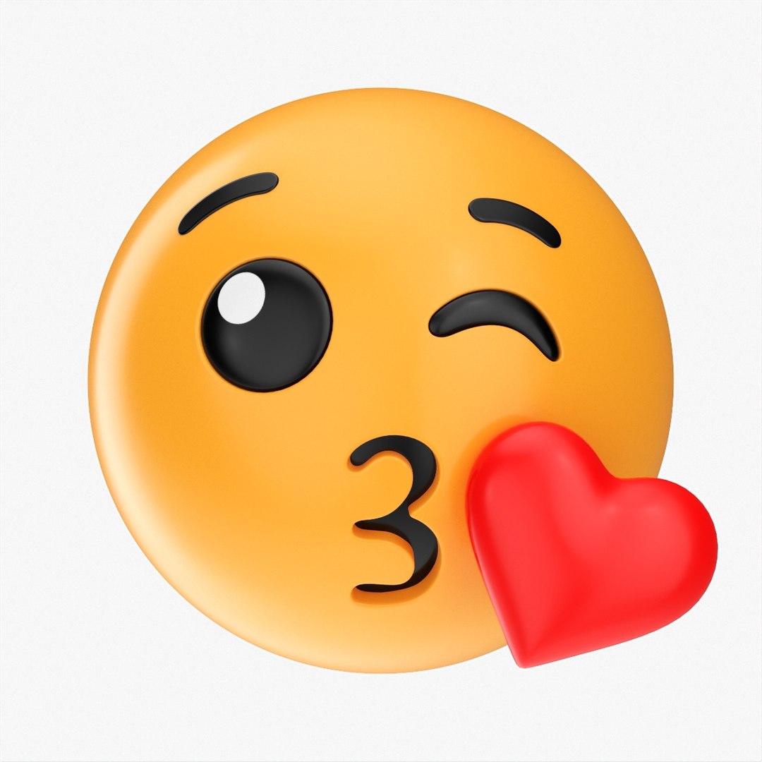 3D Emoji 002 Throwing a kiss - TurboSquid 1817503