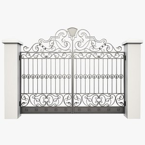 wrought iron gate 3d max