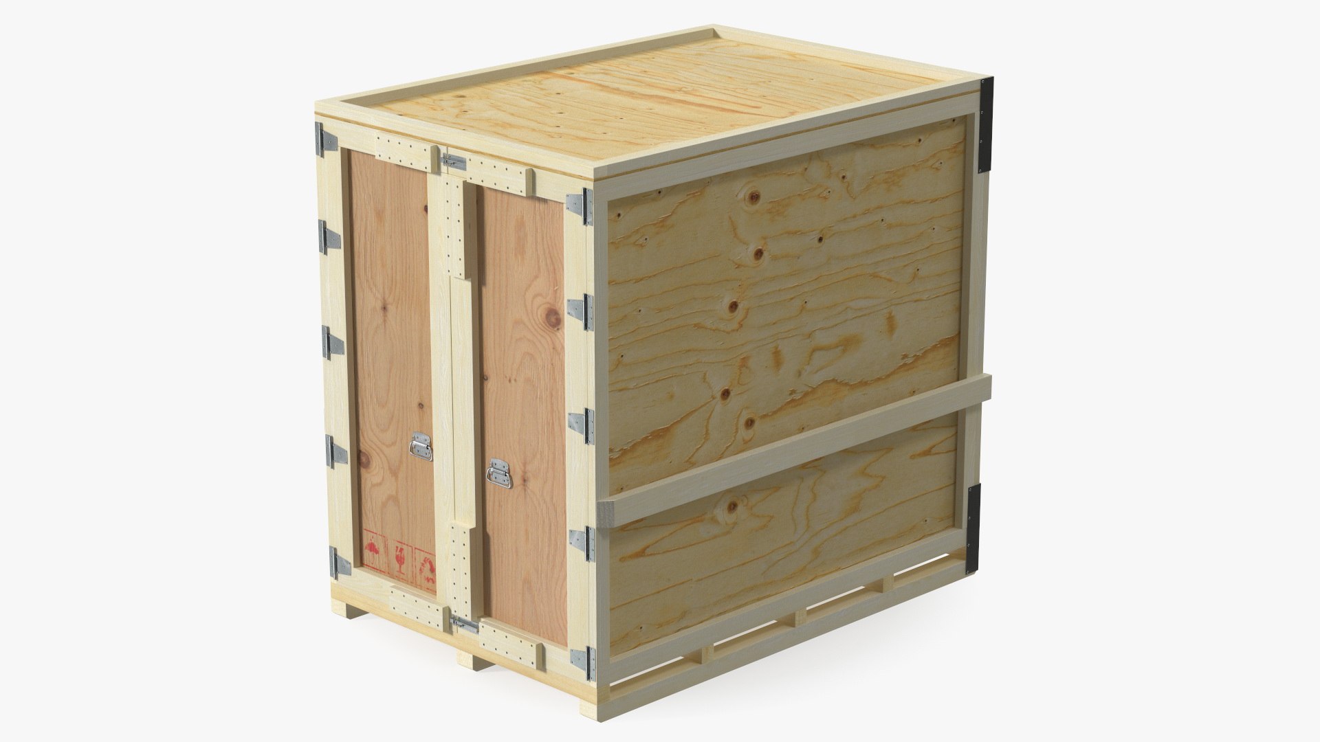 Wooden Shipping Crate 3D model preview