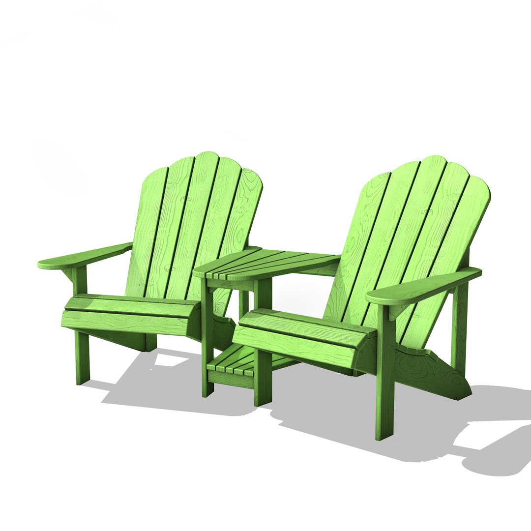 Adirondack Double Chair Model - TurboSquid 1389016