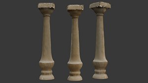 3D Classical Stone Baluster 3D Scan model