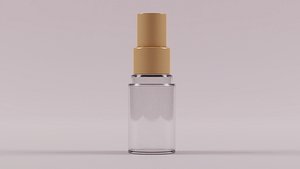 Airless pump bottle 3D model