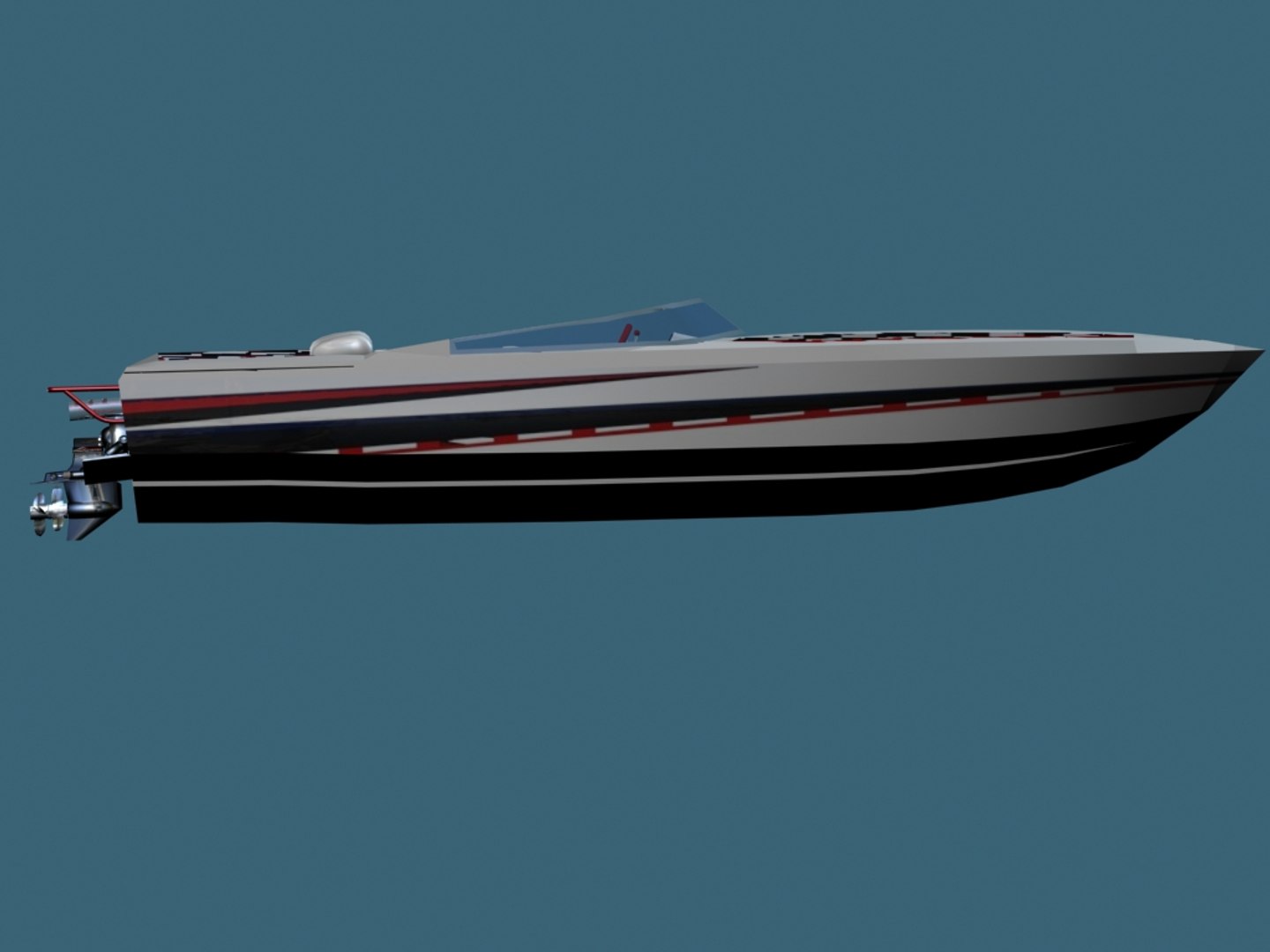 3d Racing Boat Speed Model