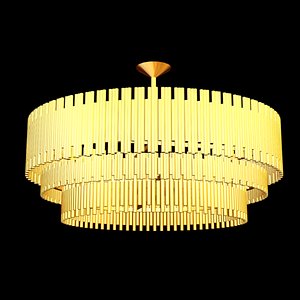 3D Golden Chandelier