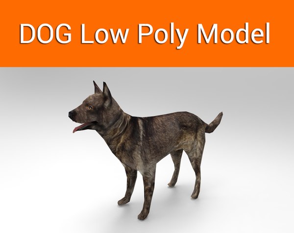 3d model of dog ready