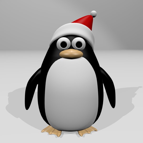 3dsmax christmas penguin cartoon