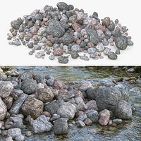 Natural Boulder Pile Earth Tone