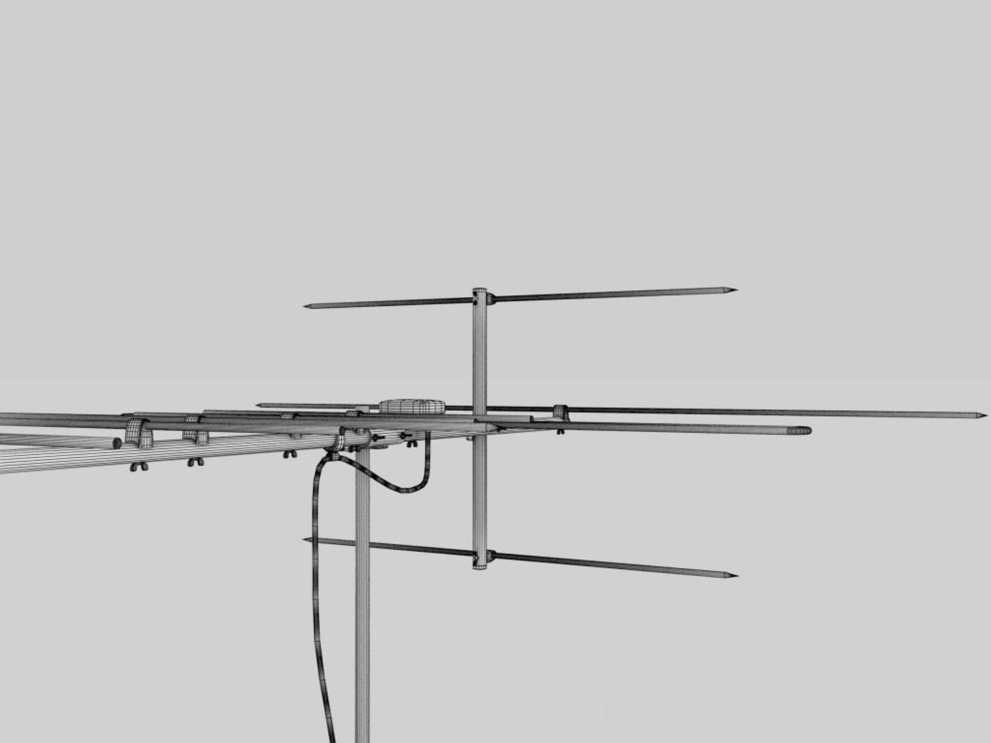 Vhf Antena 3d Model