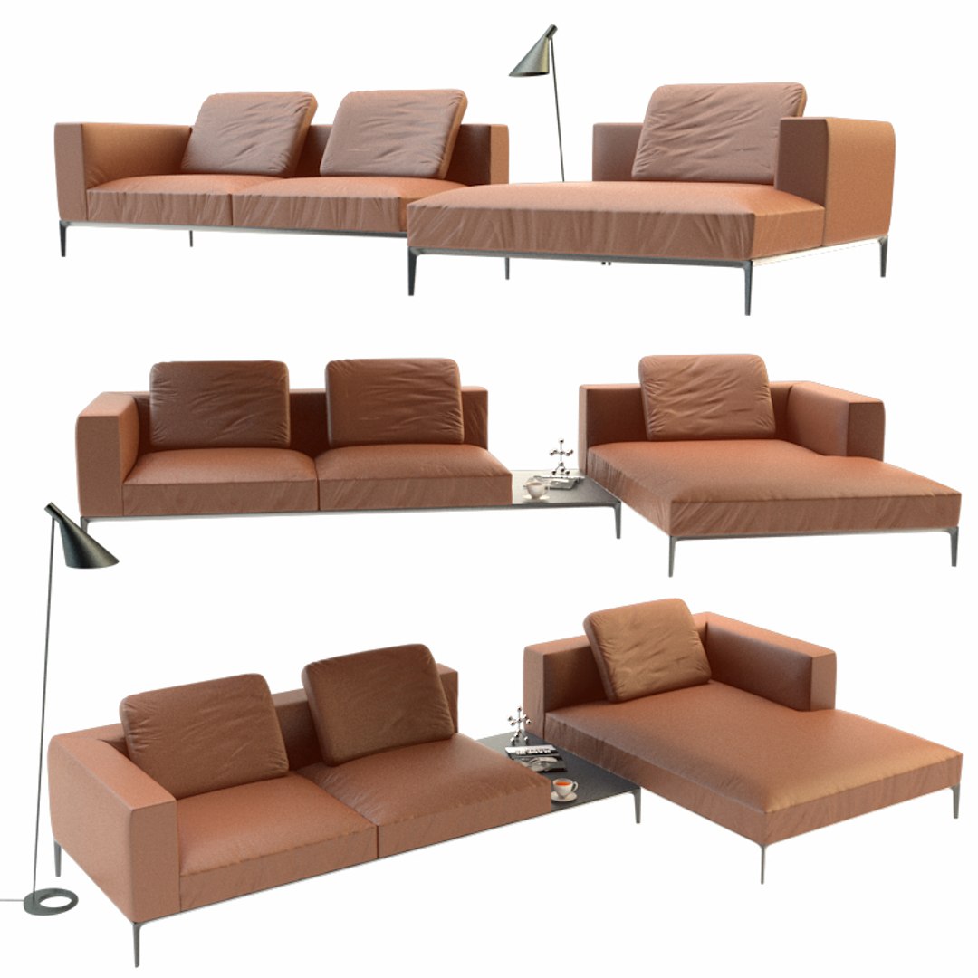 3D sofa jaan living walter knoll TurboSquid 1156635