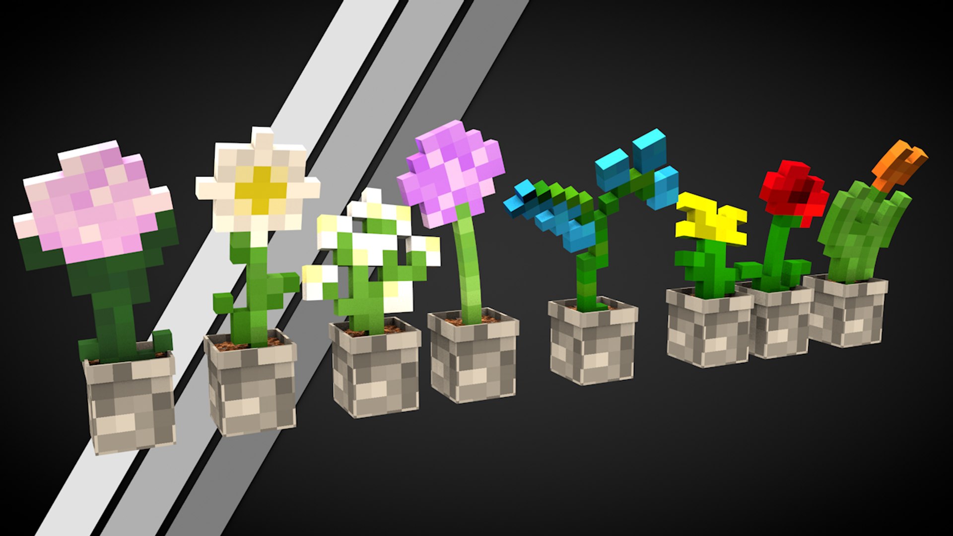 Free C4d Mode S Pack Flower Minecraft