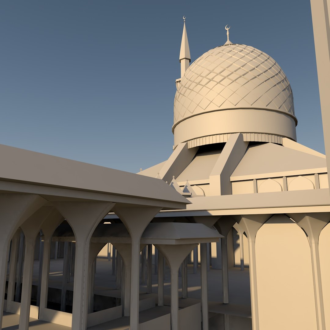 Blue Mosque Selangor 3D Model - TurboSquid 1823924