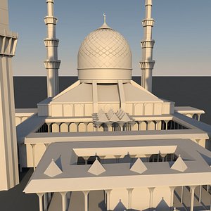 Blue Mosque Selangor 3D model