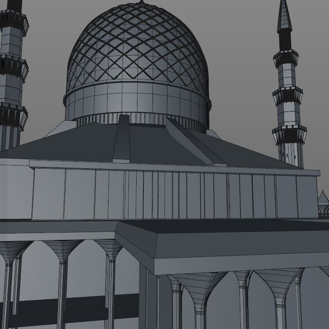 Blue Mosque Selangor 3D Model - TurboSquid 1823924