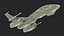 3D model Futuristic Fighter Spaceship in Flight