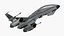 3D model Futuristic Fighter Spaceship in Flight