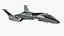 3D model Futuristic Fighter Spaceship in Flight