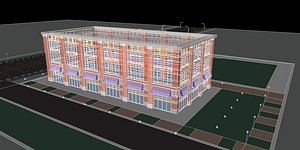 Multi Family Mixed Use Building 3D model