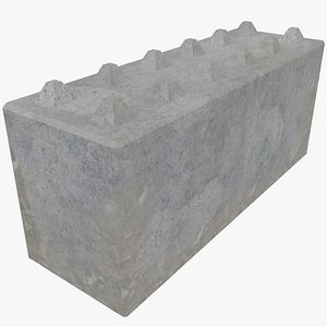Modular Concrete barrier block 6x2