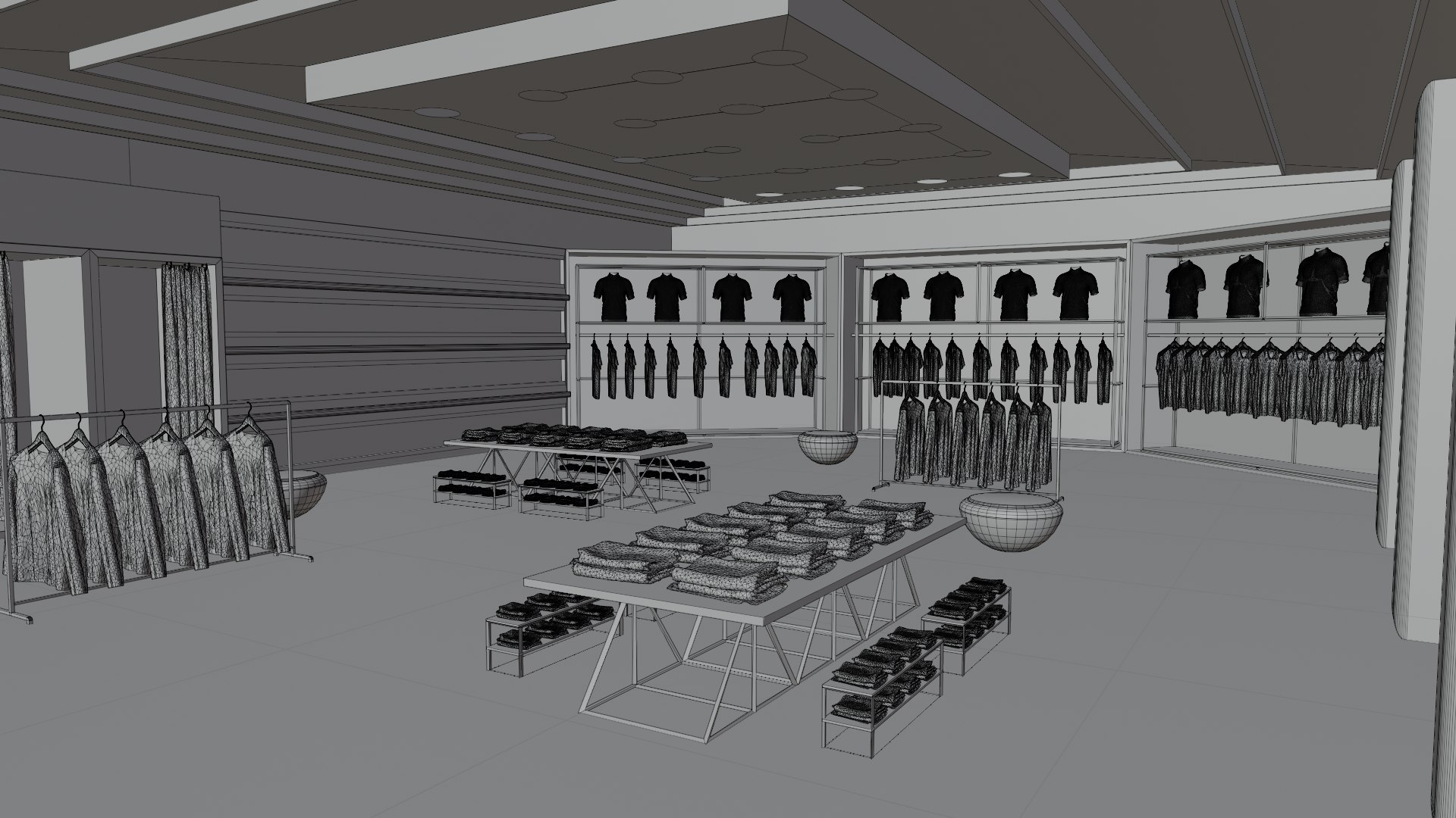 3D model Clothing Store interior - TurboSquid 2157430