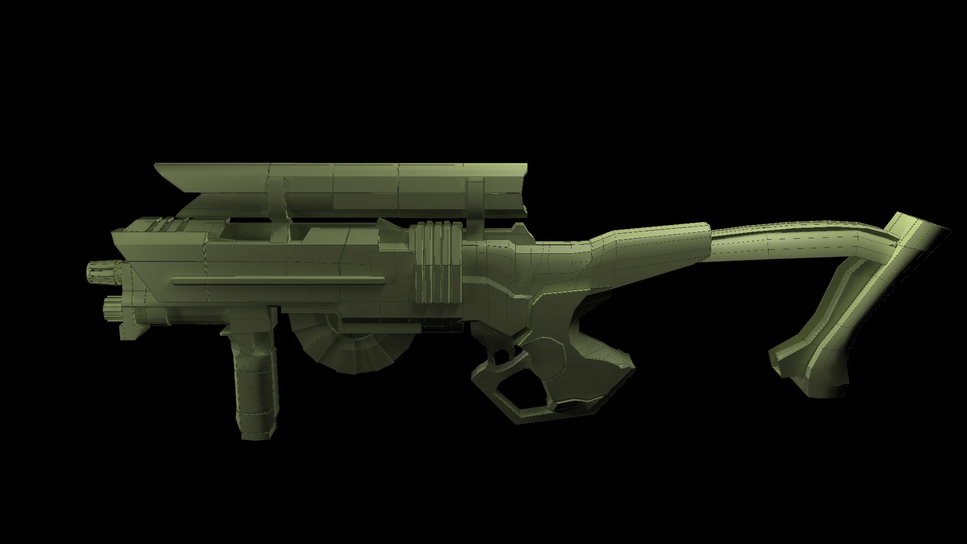 maya smooth rifle gun