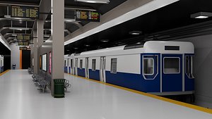 Subway Station and Train Interior