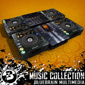 3d set dj gear model