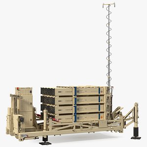 3D Iron Dome Mobile Air Defense System model