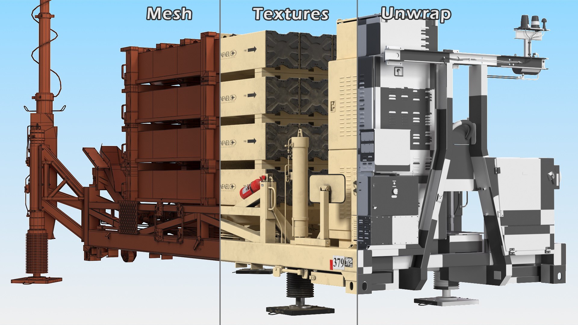 3D Iron Dome Mobile Air Defense System model https://p.turbosquid.com/ts-thumb/ix/KCGRzw/9z/irondomemobileairdefensesystemc4dmodel023/jpg/1627482724/1920x1080/fit_q87/5882c00c964dea40c1c3519acec802d283336beb/irondomemobileairdefensesystemc4dmodel023.jpg
