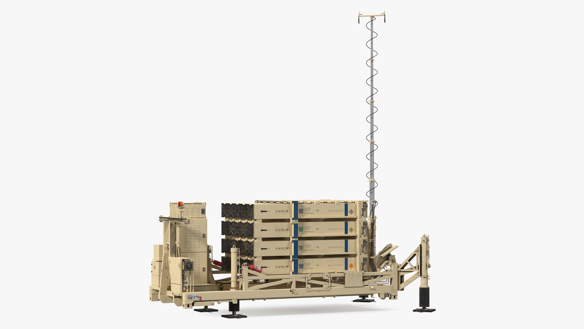 Iron Dome Mobile Air Defense System 3D model preview