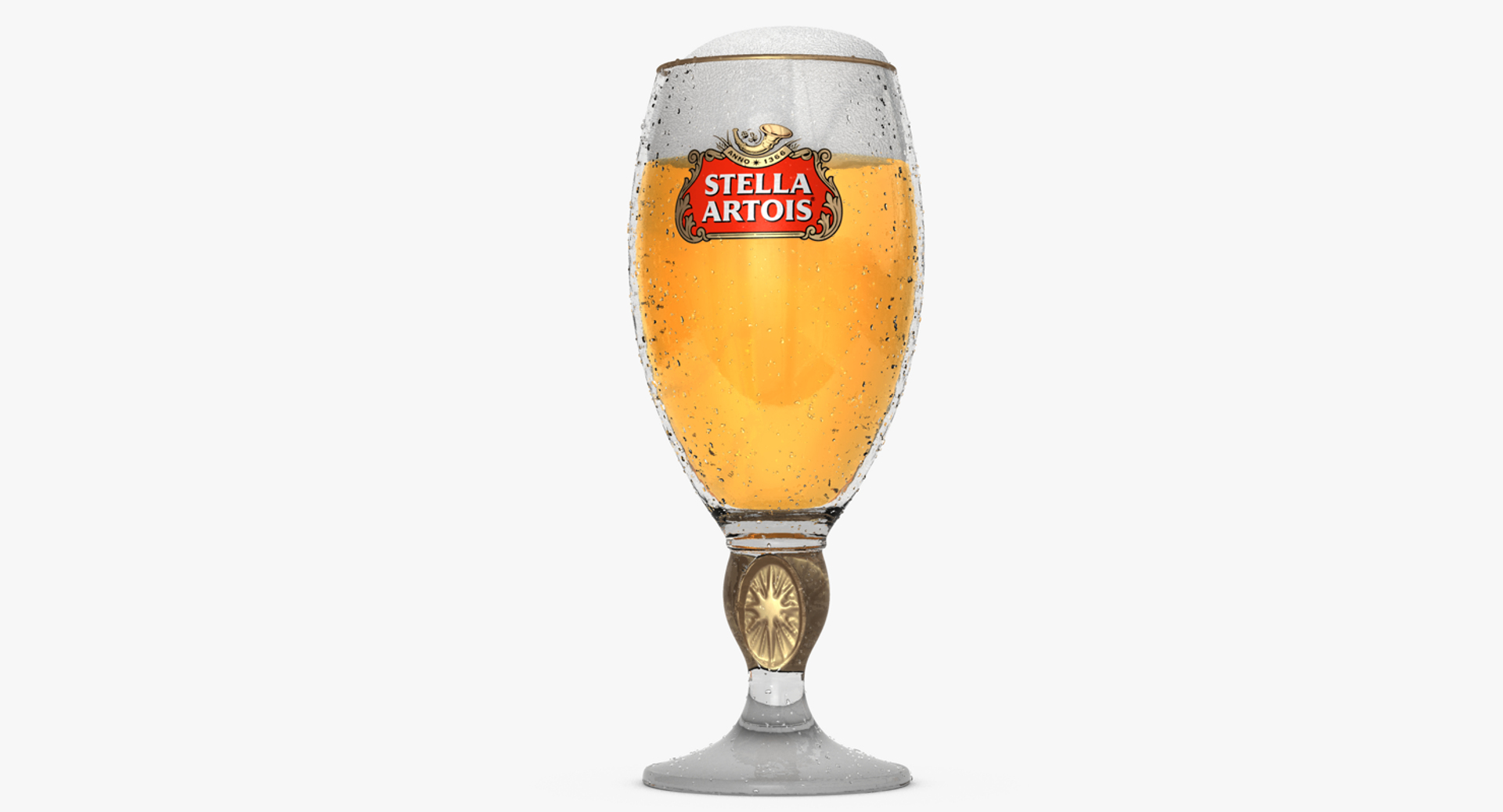 stella artois glass beer 3d model