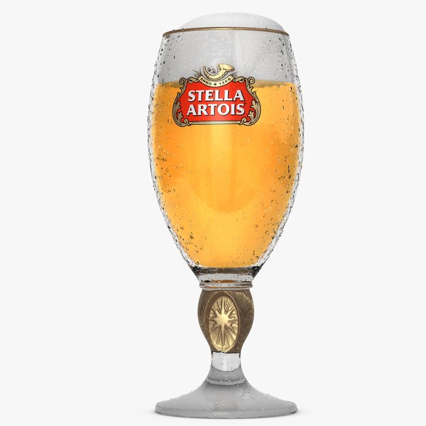 stella artois glass beer 3d model