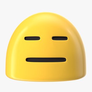 3D model Expressionless Face Android Emoji