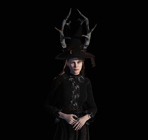 3D Witch game character