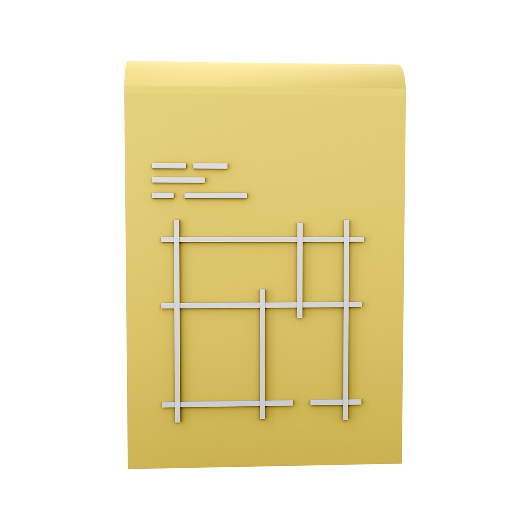 3D 3D Architecture Plan Icon - TurboSquid 2045254