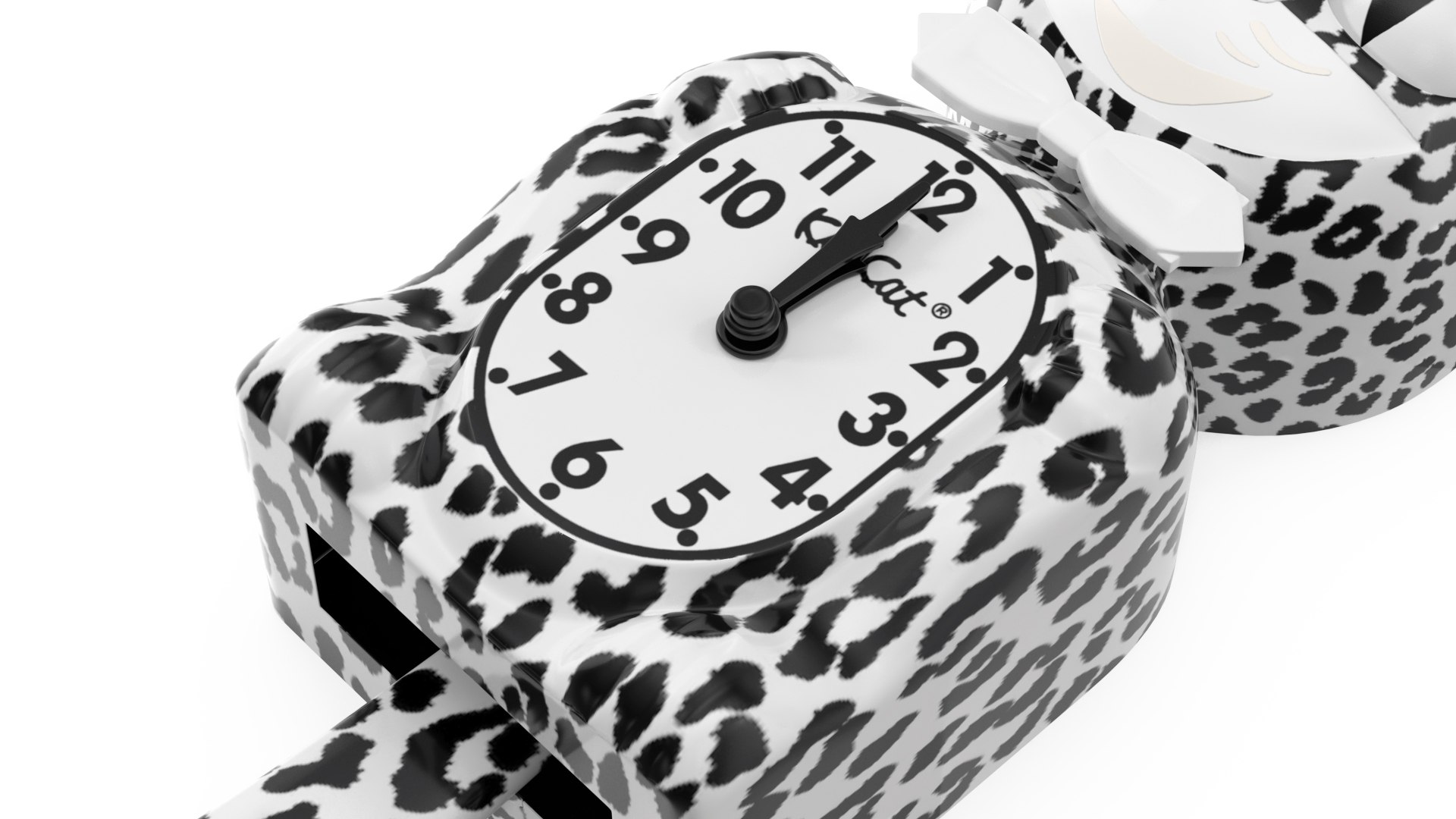 Snow Leopard Kit Cat Clock Rigged 3D Model TurboSquid 2065193