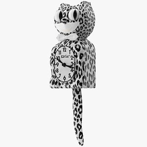 Snow Leopard Kit Cat Clock Rigged