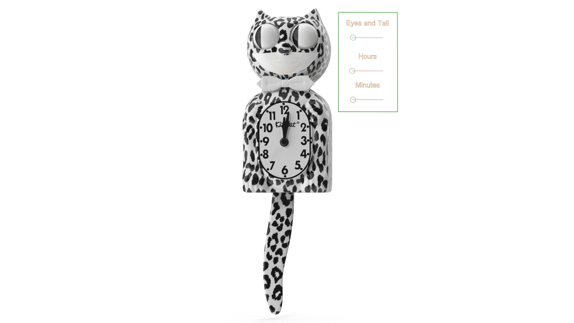 Snow Leopard Kit Cat Clock Rigged 3D Model - TurboSquid 2065193