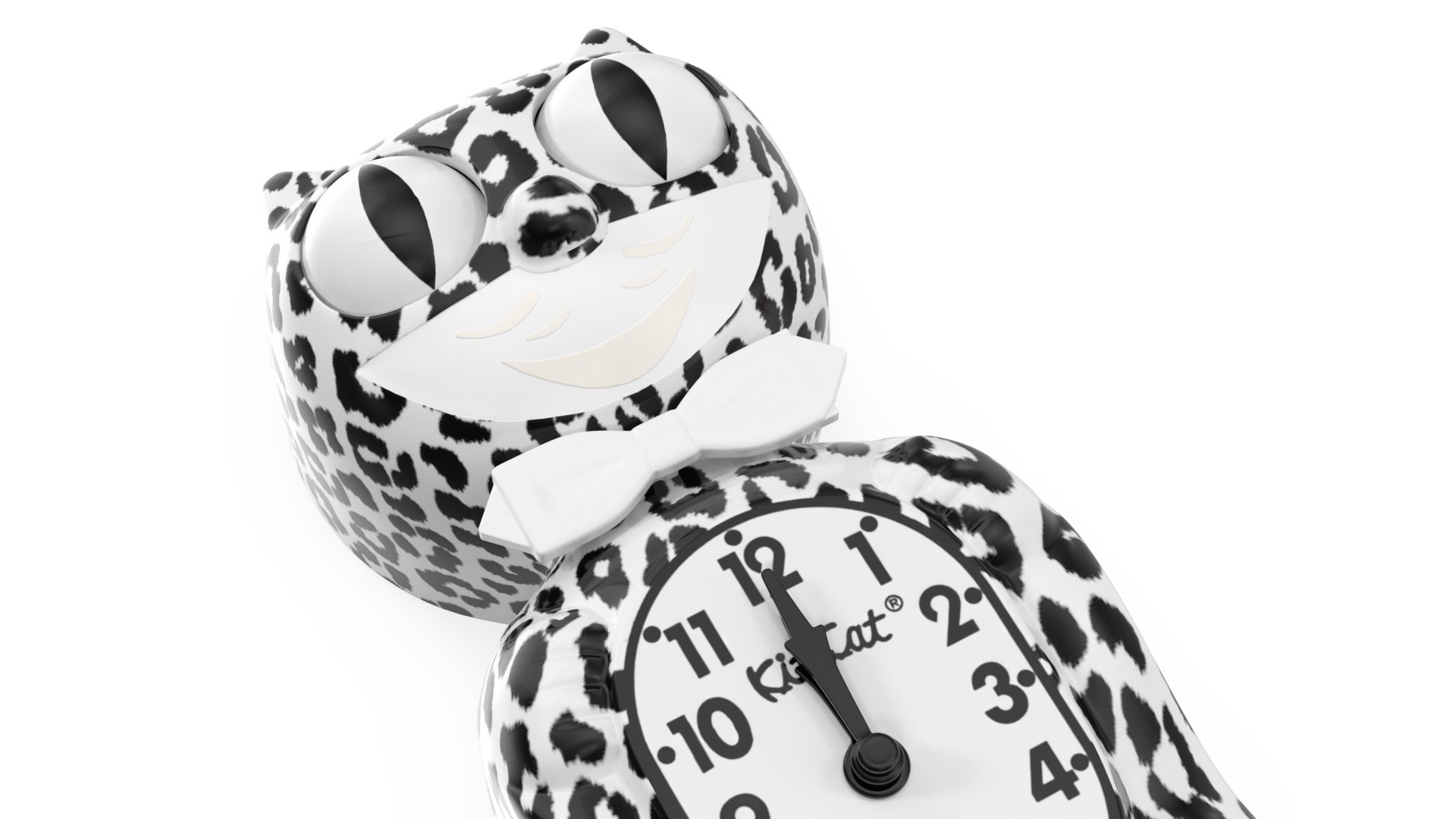 Snow Leopard Kit Cat Clock Rigged 3D model TurboSquid 2065193
