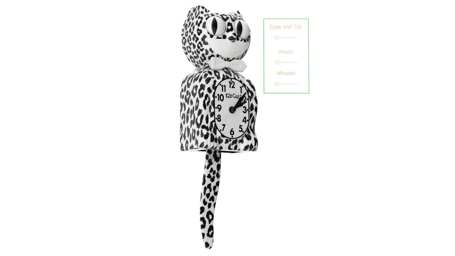 Snow Leopard Kit Cat Clock Rigged 3D Model - TurboSquid 2065193