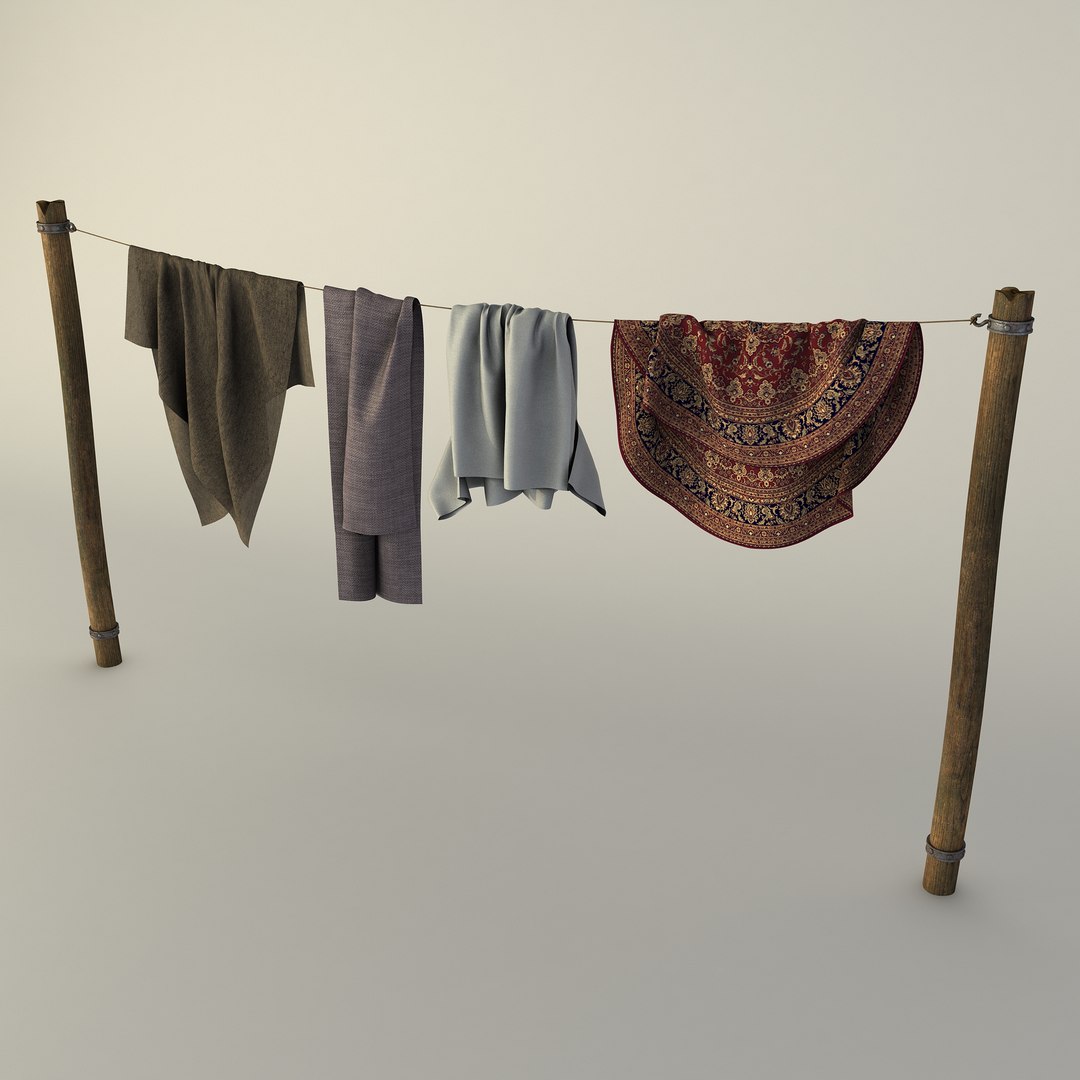 Rags Hanger 3D Model - TurboSquid 1467628
