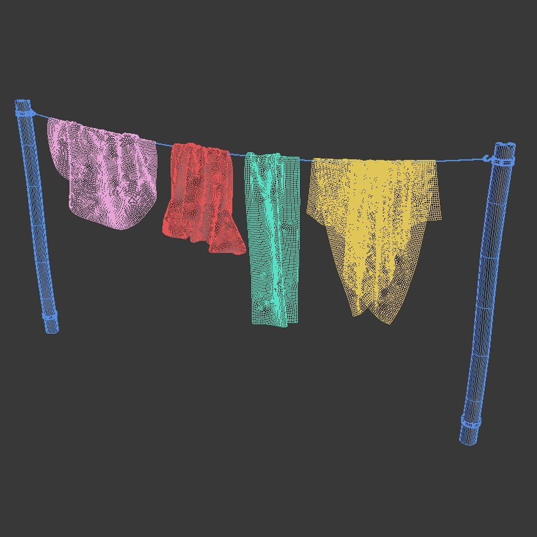 Rags Hanger 3D Model - TurboSquid 1467628