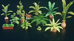 3D Stylized Home Plants