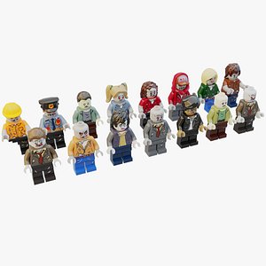 Lego Zombie pack 3D model