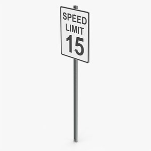 Speed Limit 15 Road Sign